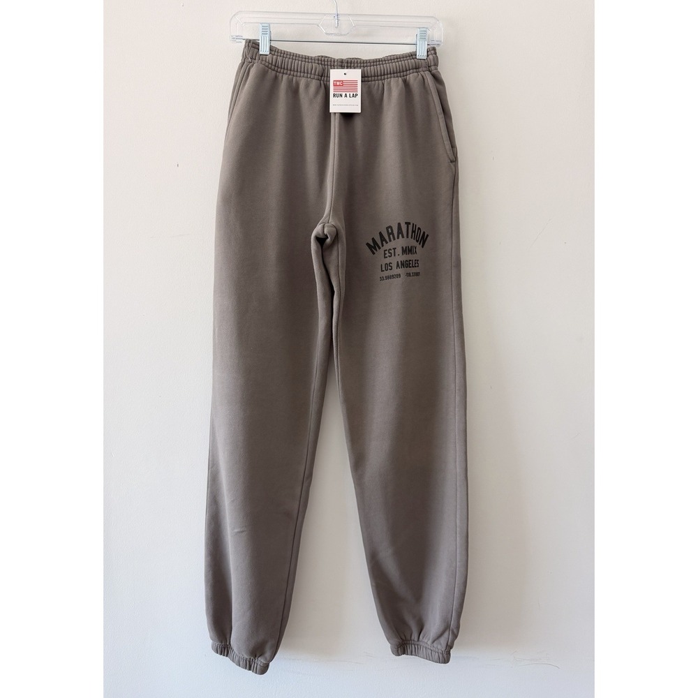 The Marathon Clothing TMC Run A Lap Taupe Men's Jogger Sweatpants Small NWT